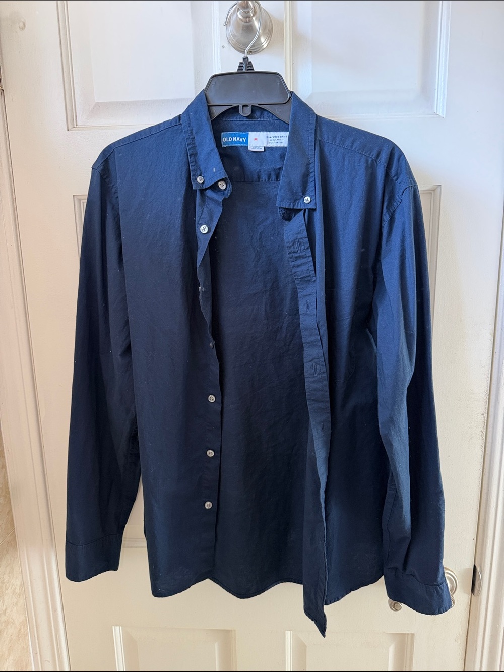 Old Navy Men's Dark Navy Button-Down Everyday Shirt M
